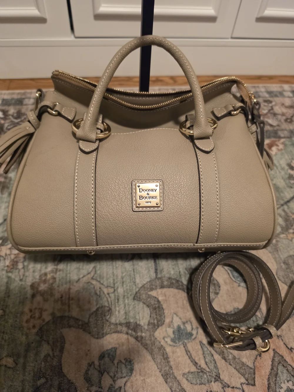 Dooney & Bourke Sorrento 30 Pocket Satchel in Taupe